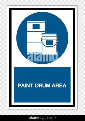 Paint Drum Area Symbol Sign Isolate on transparent Background,Vector Illustration Stock Vector