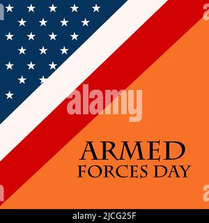 Vector illustration of Armed forces day. Stock Photo