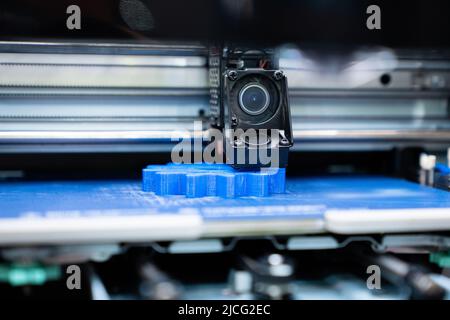 A 3d printer in the laboratory prints a structure from a polymer Stock Photo