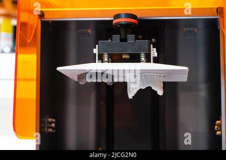 3d printer printed 3d jaw prosthesis. Digital dentistry Stock Photo
