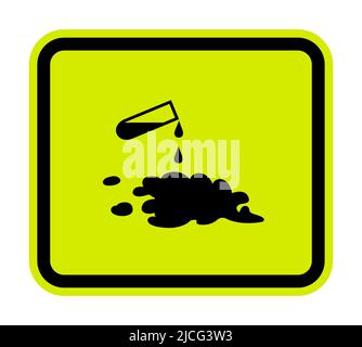 Beware Chemical Spill Symbol Sign Isolate On White Background,Vector Illustration EPS.10 Stock Vector