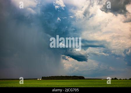 A Low Precipitation Supercell, amazing storm structure Stock Photo
