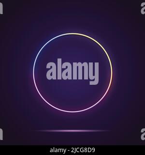 Glowing neon circle Stock Vector