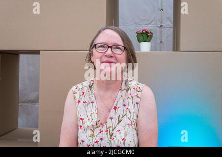 Canadian author Shari Lapena poses at the 27th International Book Fair and Literary Festival Book World Prague 2022, Czech Republic, June 11, 2022. Stock Photo