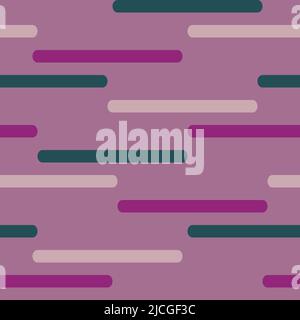 Seamless vector pattern with straight lines on pink background. Simple modern horizontal wallpaper texture. Decorative stripe fashion textile. Stock Vector