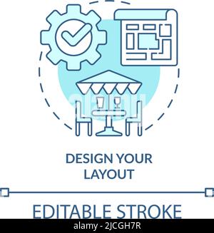 Design layout turquoise concept icon Stock Vector