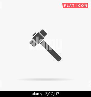 Sledgehammer flat vector icon. Hand drawn style design illustrations. Stock Vector