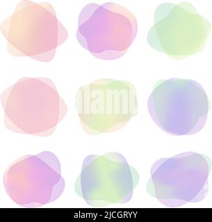 Abstract spots with transparency effect, elements for design, vector illustration Stock Vector