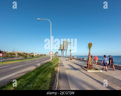 Palma de Mallorca, Spain - June, 2022 : Coastline promenade in summer sunny day Stock Photo