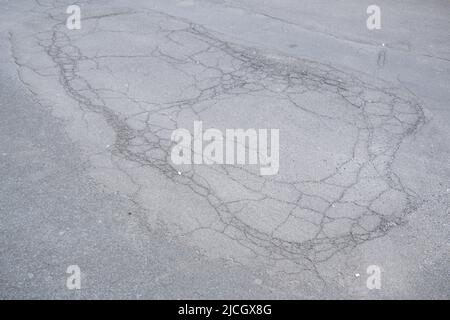 cracked road Stock Photo