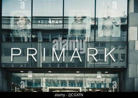 Mannheim, Germany - June 11, 2022: Primark sign in front of shopping store Stock Photo