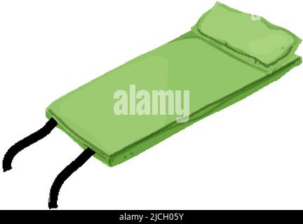 rubber camp mat cartoon vector illustration Stock Vector