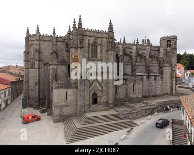 Aerial view of the Cathedral of Guarda - Sé Catedral da Guarda, Portugal, Europe Stock Photo