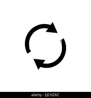 Circle arrow icon vector. suitable for refresh icon, update, ui-ux, web, website, start up, pixel perfect. Solid icon style, glyph. Simple design illu Stock Vector