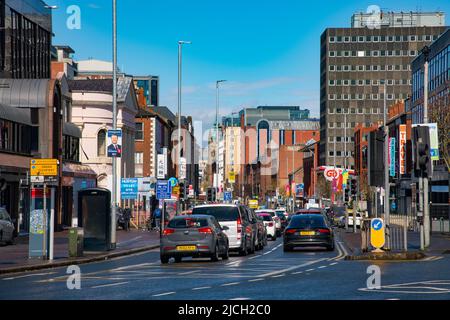 Great Victoria Street, Belfast, Northern Ireland Stock Photo