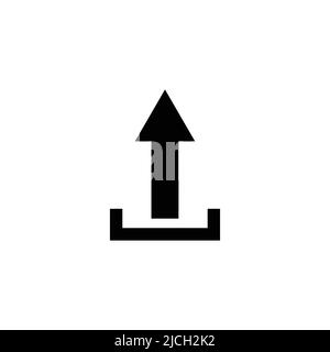 up arrow icon vector. suitable for upload icon, ui-ux, web, website, start up, pixel perfect. Solid icon style, glyph. Simple design illustration edit Stock Vector