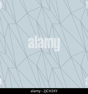 modern mosaic seamless pattern with pastel color abstract triangles and thin lines. Stock Vector