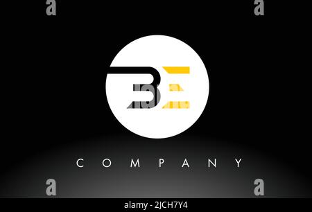 Black and Yellow BE Logo.  Letter Design Vector with Red and Black Colors. Stock Vector