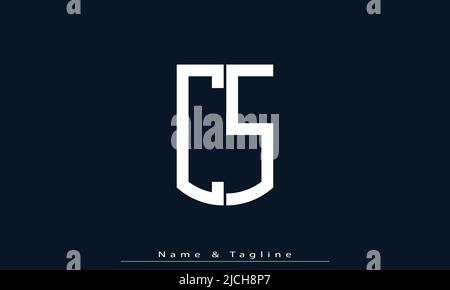 Alphabet letters Initials Monogram logo CS , SC Stock Vector