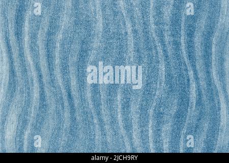 Blue color design paper texture waves. Top view. Flat lay Stock Photo