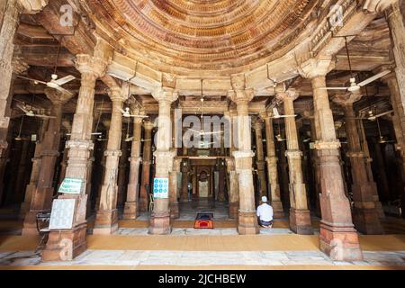 Ahmedshah Masjid or Sultan Ahmed Shah Mosque in the city of Ahmedabad, Gujarat state of India Stock Photo