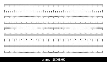 Realistic black centimeter scale for measuring length or height. Various measurement  scales with divisions. Ruler, tape measure marks, size indicators Stock  Vector Image & Art - Alamy