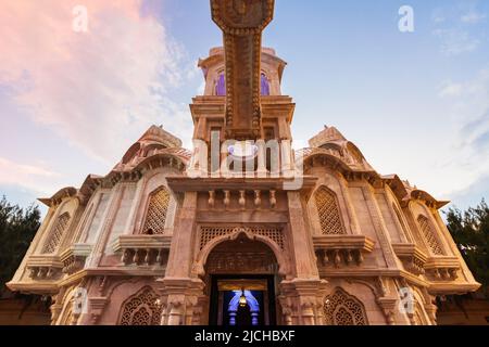 Sri Krishna Balaram Mandir is a Gaudiya Vaishnava temple in the holy city of Vrindavan in Uttar Pradesh state of India Stock Photo