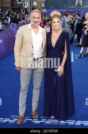 Dane Bowers (left) and Laura Anderson arrive at the UK premiere of
