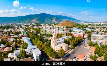 The Joseph Stalin Museum aerial panoramic view in Gori, Georgia. Museum is dedicated to the life of Joseph Stalin, the leader of the Soviet Union, who Stock Photo