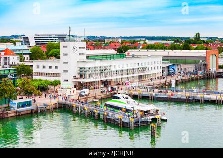 Friedrichshafen, Germany - July 05, 2021: Zeppelin Museum in Friedrichshafen. Friedrichshafen is a city on the shore of Lake Constance or Bodensee in Stock Photo