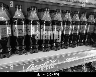 Classic Coca-Cola can. Bucharest, Romania, 2022 Stock Photo