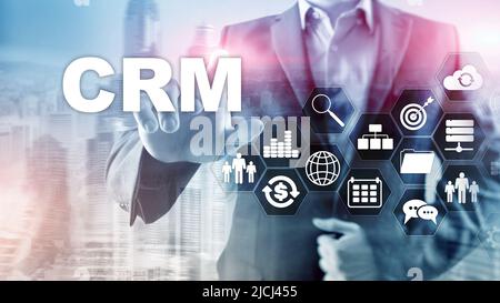 Business Customer CRM Management Analysis Service Concept. Relationship Management Stock Photo