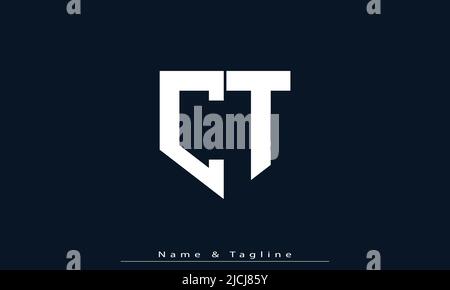 Alphabet letters Initials Monogram logo CT , TC Stock Vector