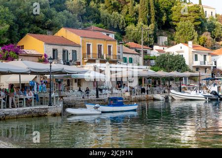Ithaca Island, Greece- 05.24.2022. A view of Kioni, a seaside village which has turned into a pretty holiday resort. Stock Photo