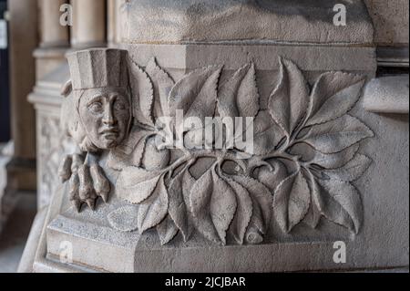 Architectural detail at the entrance to Sainte-Chapelle . Paris France. 05/2009 Stock Photo