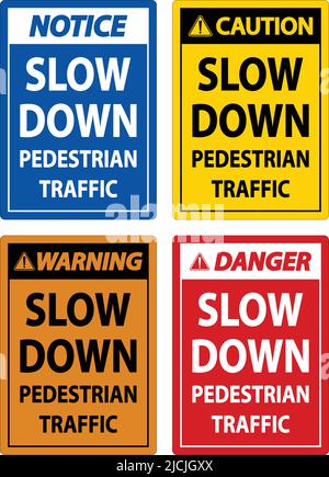 Pedestrian Traffic Sign On White Background Stock Vector