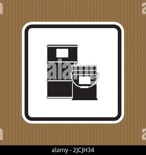 Paint Drum Area Symbol Sign Isolate On White Background,Vector Illustration Stock Vector