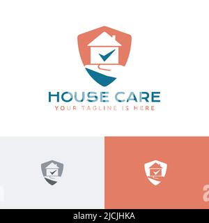 Safety Shield Investment Business House Care Home Real Estate Logo Stock Vector