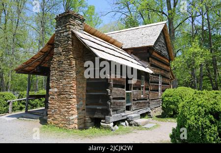 John Davis Farmhouse - Great Smoky Mountains NP, North Carolina Stock Photo