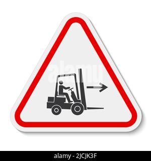 Forklift Point Right Symbol Sign Isolate On White Background,Vector Illustration EPS.10 Stock Vector