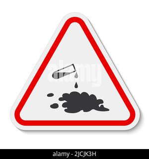 Beware Chemical Spill Symbol Sign Isolate On White Background,Vector Illustration EPS.10 Stock Vector