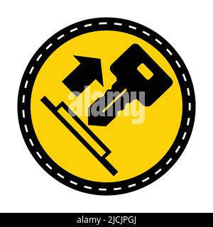 Pull Key Symbol Sign Isolate On White Background,Vector Illustration Stock Vector