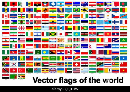 flags of the world Isolate On White Background,Vector Illustration EPS.10 Stock Vector