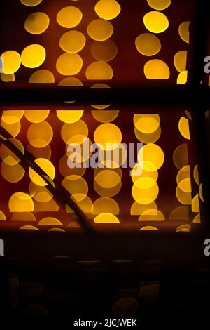 The background made of yellow and orange lights Stock Photo