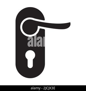 door handle icon vector lock sign for business, marketing, flyers, banners, presentations and posters. illustration Stock Vector