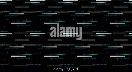 Abstract shapes horizontal rows vector seamless pattern for paper print, postcards interiors and backgrounds etc Stock Vector