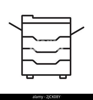 Copy machine icon vector for graphic design, logo, website, social media, mobile app, UI illustration Stock Vector