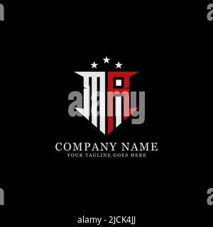 MR initial name logo design vector template, letter name of M and R monogram logo inspiration Stock Vector