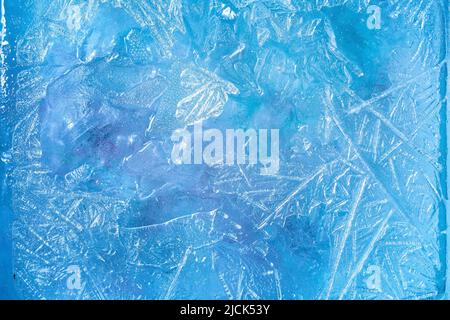 Blue ice abstract creative winter background Stock Photo