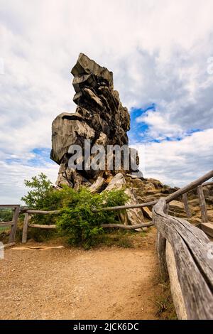 Blick auf die Teufelsmauer Harz Stock Photo